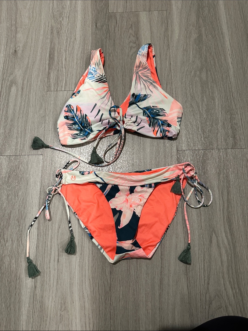 MAAJI reversible Coral & Floral Two-Piece Swim Set